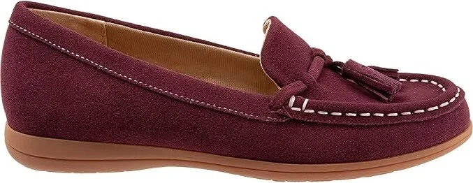 Trotters Dawson Women's Flat Shoes Dark Cherry Suede : 7.5 WW (EE) - Image 7