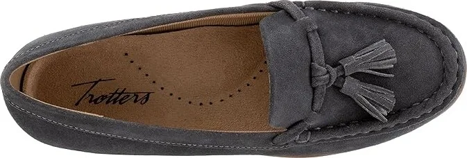 Trotters Dawson Women's Flat Shoes Grey Suede : 11 N (AA) - Image 2