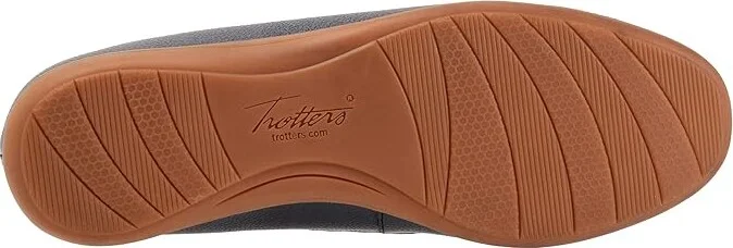 Trotters Dawson Women's Flat Shoes Navy : 6 M (B), Leather - Image 3