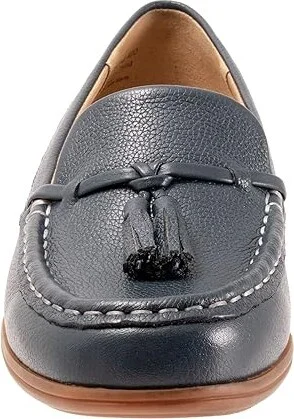 Trotters Dawson Women's Flat Shoes Navy : 6 M (B), Leather - Image 5