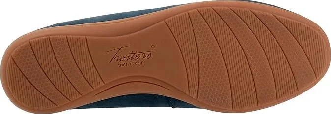 Trotters Dawson Women's Flat Shoes Navy Nubuck : 8.5 W (D) - Image 3