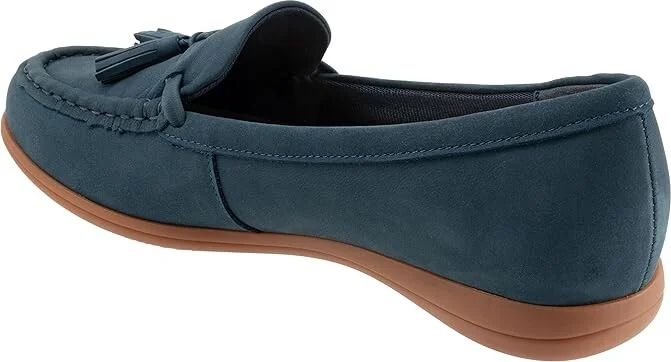 Trotters Dawson Women's Flat Shoes Navy Nubuck : 8.5 W (D) - Image 4