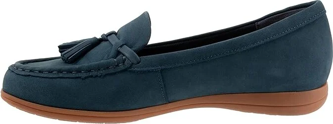 Trotters Dawson Women's Flat Shoes Navy Nubuck : 8.5 W (D) - Image 6