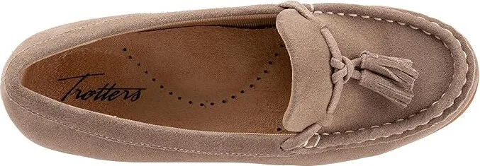 Trotters Dawson Women's Flat Shoes Stone Suede : 12 M (B) - Image 2