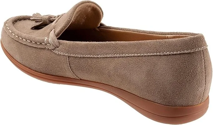 Trotters Dawson Women's Flat Shoes Stone Suede : 12 M (B) - Image 4