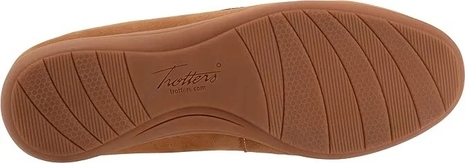 Trotters Dawson Women's Flat Shoes Tan Nubuck : 10 WW (EE) - Image 3