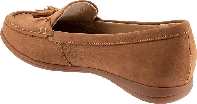 Trotters Dawson Women's Flat Shoes Tan Nubuck : 10 WW (EE) - Image 4