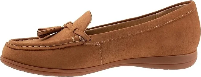 Trotters Dawson Women's Flat Shoes Tan Nubuck : 10 WW (EE) - Image 6