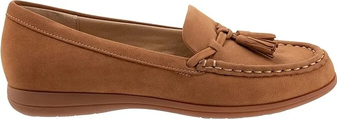 Trotters Dawson Women's Flat Shoes Tan Nubuck : 10 WW (EE) - Image 7