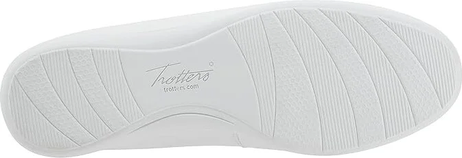 Trotters Dawson Women's Flat Shoes White : 11 W (D), Leather - Image 3