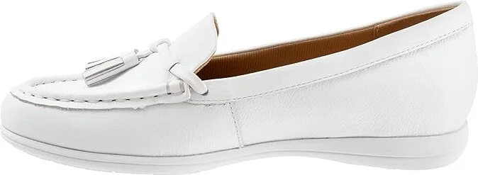 Trotters Dawson Women's Flat Shoes White : 11 W (D), Leather - Image 6