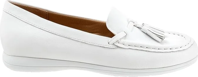 Trotters Dawson Women's Flat Shoes White : 11 W (D), Leather - Image 7