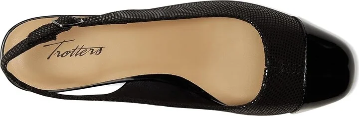 Trotters Dea Women's 1-2 inch heel Shoes Black Mini Dot : 7.5 M (B), Leather - Image 2