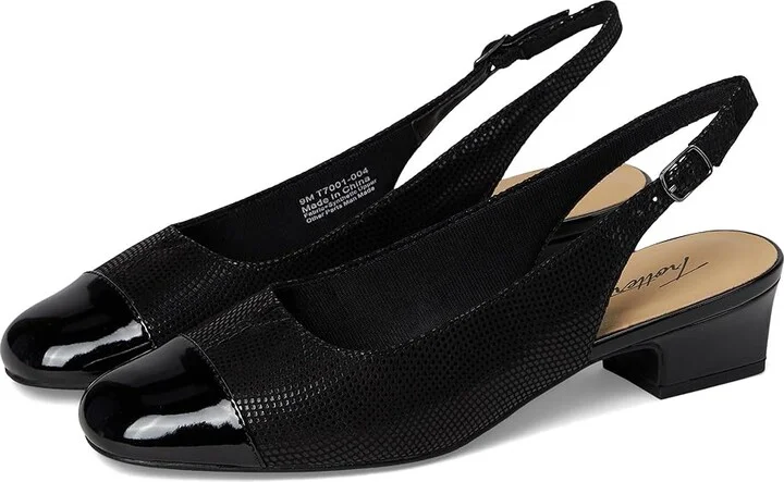 Trotters Dea Women's 1-2 inch heel Shoes Black Mini Dot : 7.5 M (B), Leather