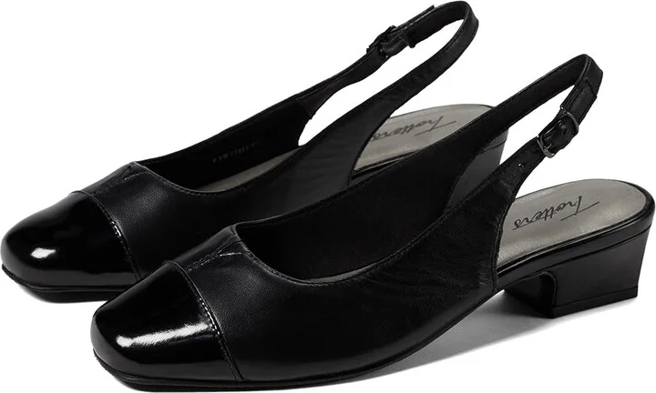 Trotters Dea Women's 1-2 inch heel Shoes Black Patent/Black Leather : 6 N (AA)