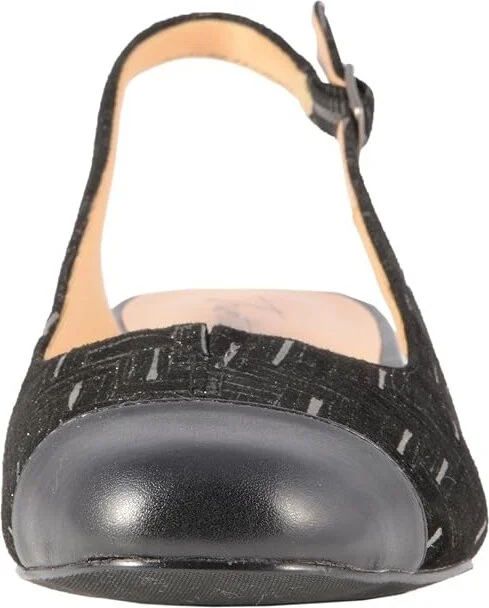 Trotters Dea Women's 1-2 inch heel Shoes Black Printed Woven Leather/Smooth Man Made : 8 N (AA), Leather/Synthetic - Image 6