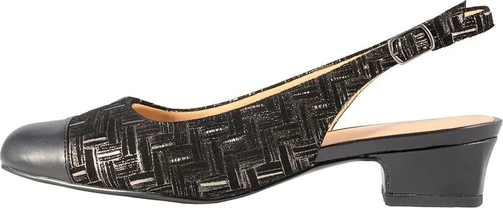 Trotters Dea Women's 1-2 inch heel Shoes Black Printed Woven Leather/Smooth Man Made : 8 N (AA), Leather/Synthetic - Image 7