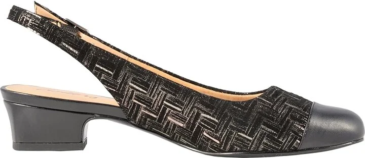 Trotters Dea Women's 1-2 inch heel Shoes Black Printed Woven Leather/Smooth Man Made : 8 N (AA), Leather/Synthetic - Image 8