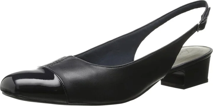 Trotters Dea Women's 1-2 inch heel Shoes Navy/Navy Leather : 6.5 N (AA) - Image 2