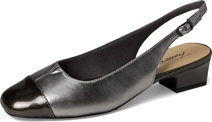 Trotters Dea Women's 1-2 inch heel Shoes Pewter : 7.5 M (B), Leather - Image 5