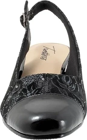 Trotters Dea Women's Shoes Black Floral : 9 N (AA), Leather - Image 5