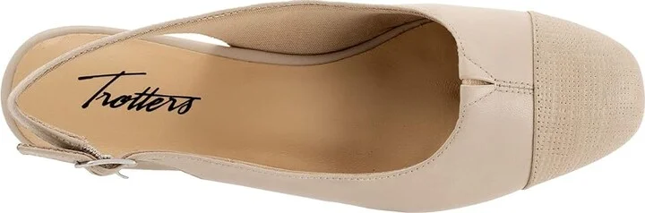 Trotters Dea Women's Shoes Ivory Embossed : 10.5 M (B), Leather - Image 2