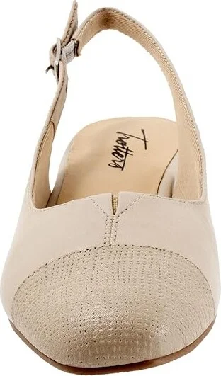 Trotters Dea Women's Shoes Ivory Embossed : 10.5 M (B), Leather - Image 5