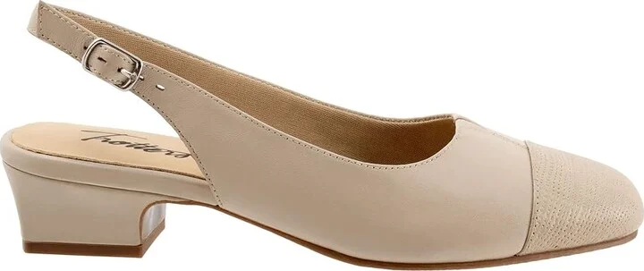 Trotters Dea Women's Shoes Ivory Embossed : 10.5 M (B), Leather - Image 7