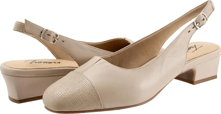 Trotters Dea Women's Shoes Ivory Embossed : 10.5 M (B), Leather