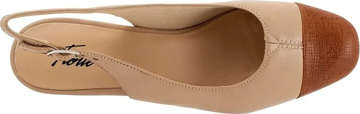 Trotters Dea Women's Shoes Nude/Luggage Embossed : 5.5 M (B), Leather - Image 2