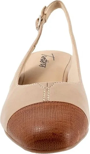 Trotters Dea Women's Shoes Nude/Luggage Embossed : 5.5 M (B), Leather - Image 5