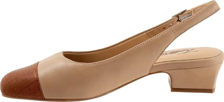 Trotters Dea Women's Shoes Nude/Luggage Embossed : 5.5 M (B), Leather - Image 6