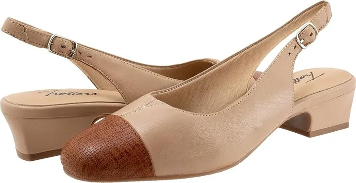 Trotters Dea Women's Shoes Nude/Luggage Embossed : 5.5 M (B), Leather