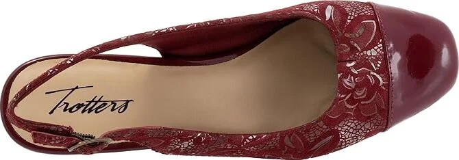 Trotters Dea Women's Shoes Sangria Floral : 6 N (AA), Leather - Image 2