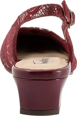 Trotters Dea Women's Shoes Sangria Floral : 6 N (AA), Leather - Image 4