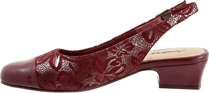 Trotters Dea Women's Shoes Sangria Floral : 6 N (AA), Leather - Image 6