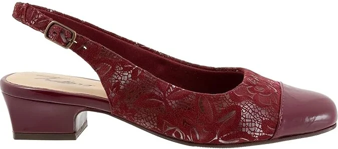 Trotters Dea Women's Shoes Sangria Floral : 6 N (AA), Leather - Image 7