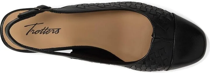 Trotters Dea Woven Women's Shoes Black Leather : 8.5 WW (EE) - Image 2