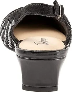 Trotters Dea Woven Women's Shoes Black Suede Patent : 7.5 M (B), Leather/Suede - Image 4