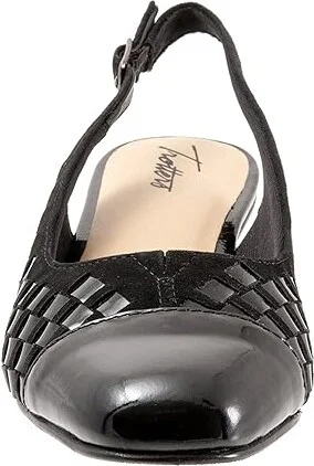 Trotters Dea Woven Women's Shoes Black Suede Patent : 7.5 M (B), Leather/Suede - Image 5