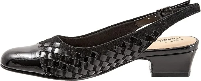 Trotters Dea Woven Women's Shoes Black Suede Patent : 7.5 M (B), Leather/Suede - Image 6