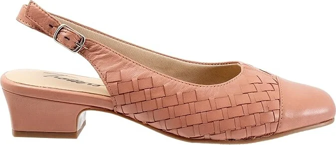 Trotters Dea Woven Women's Shoes Blush : 7.5 M (B), Leather - Image 7