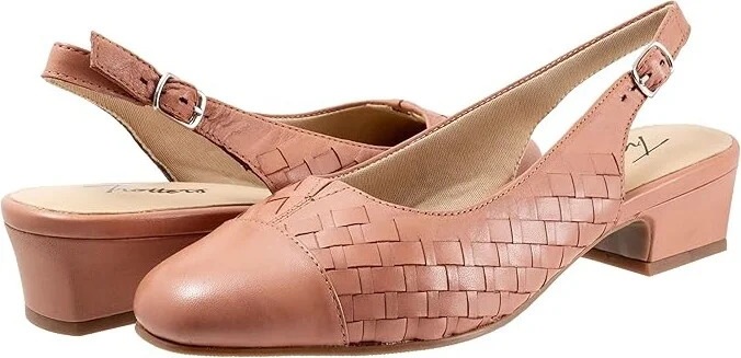 Trotters Dea Woven Women's Shoes Blush : 7.5 M (B), Leather