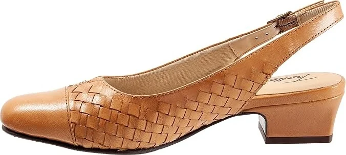 Trotters Dea Woven Women's Shoes Bone : 7.5 N (AA), Leather - Image 6