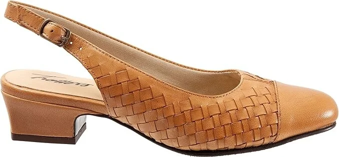 Trotters Dea Woven Women's Shoes Bone : 7.5 N (AA), Leather - Image 7