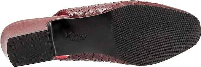 Trotters Dea Woven Women's Shoes Dark Red : 11 WW (EE), Leather - Image 3