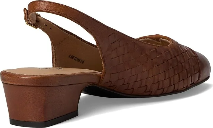 Trotters Dea Woven Women's Shoes Luggage : 9.5 WW (EE), Leather - Image 4