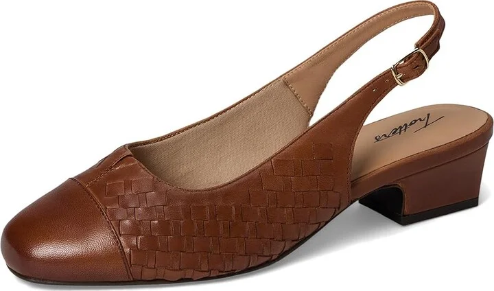 Trotters Dea Woven Women's Shoes Luggage : 9.5 WW (EE), Leather - Image 5