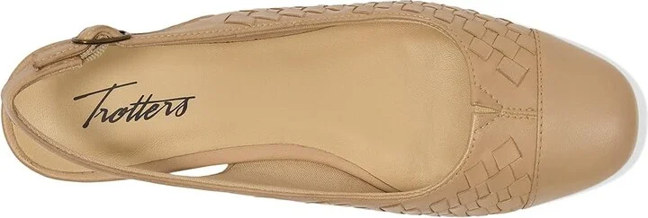 Trotters Dea Woven Women's Shoes Nude : 7.5 N (AA), Leather - Image 2