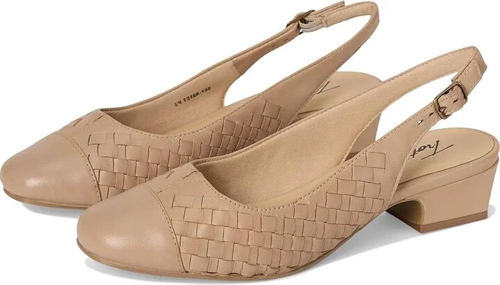 Trotters Dea Woven Women's Shoes Nude : 7.5 N (AA), Leather